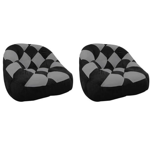 Kit 02 Poltrona Paloma Escritório Sala Pé Plástico Suede Pret