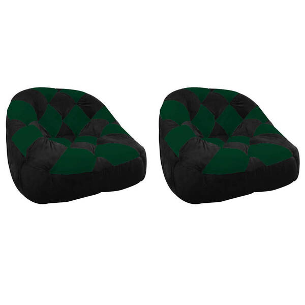 Kit 02 Poltrona Paloma Escritório Sala Pé Plástico Suede Pret