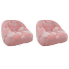 Kit 02 Poltrona Paloma Escritório Sala Pé Plástico Suede Rosa