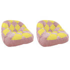 Kit 02 Poltrona Paloma Escritório Sala Pé Plástico Suede Rosa