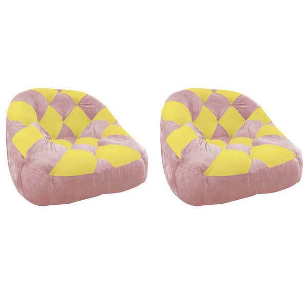 Kit 02 Poltrona Paloma Escritório Sala Pé Plástico Suede Rosa