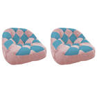 Kit 02 Poltrona Paloma Escritório Sala Pé Plástico Suede Rosa