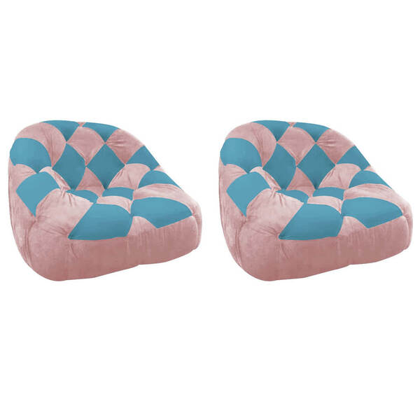 Kit 02 Poltrona Paloma Escritório Sala Pé Plástico Suede Rosa