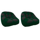 Kit 02 Poltrona Paloma Escritório Sala Pé Plástico Suede Verd