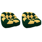 Kit 02 Poltrona Paloma Escritório Sala Pé Plástico Suede Verd