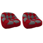 Kit 02 Poltrona Paloma Escritório Sala Pé Plástico Suede Verm