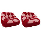 Kit 02 Poltrona Paloma Escritório Sala Pé Plástico Suede Verm