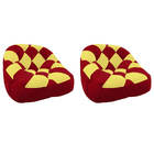 Kit 02 Poltrona Paloma Escritório Sala Pé Plástico Suede Verm