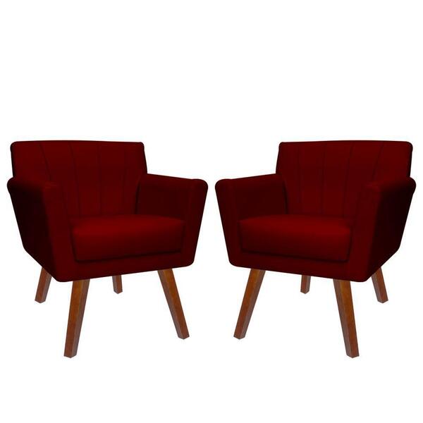 Kit 02 Poltrona Para Sala Decoração Clinicas Iza Marsala