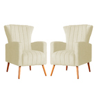 Kit 02 Poltrona Para Sala Melinda Suede Cores - Ds Estofados