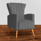 Kit 02 Poltrona Para Sala Melinda Suede Cores - Ds Estofados