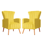 Kit 02 Poltrona Para Sala Melinda Suede Cores - Ds Estofados