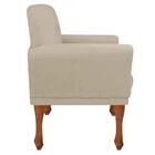 Kit 02 Poltrona Resistente Confortável Para Sala Bege