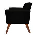 Kit 02 Poltrona Resistente Confortável Para Sala Iza Preto