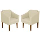 Kit 02 Poltrona Sala Decoração Clinica Bege