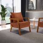 Kit 02 Poltronas Alice Corano Nozes Base De Madeira D03 - D'r