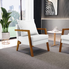 Kit 02 Poltronas Alice Corino Base De Madeira D03 - D'rossi -