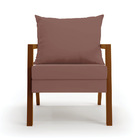 Kit 02 Poltronas Alice Veludo Base De Madeira D03 - D'rossi -