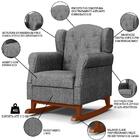 Kit 02 Poltronas Amamentação Base Madeira Balanço Lucy Z39 Li