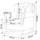 Kit 02 Poltronas Amamentação Base Madeira Balanço Lucy Z39 Li
