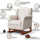 Kit 02 Poltronas Amamentação Base Madeira Balanço Lucy Z39 Su