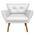 Kit 02 Poltronas Anitta Corino Pes Palito Castanho D03 - D'ro