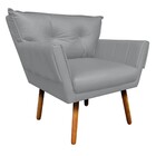 Kit 02 Poltronas Anitta Corino Pes Palito Castanho D03 - D'ro