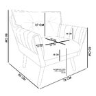 Kit 02 Poltronas Anitta Corino Pés Palito De Ferro D03 - D'ro