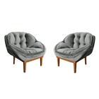 Kit 02 Poltronas Anitta Decorativas Para Sala E Quarto Veludo