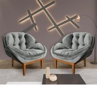 Kit 02 Poltronas Anitta Decorativas Para Sala E Quarto Veludo