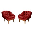 Kit 02 Poltronas Anitta Decorativas Para Sala E Quarto Veludo