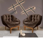 Kit 02 Poltronas Anitta Decorativas Para Sala E Quarto Veludo