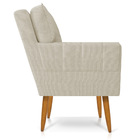 Kit 02 Poltronas Anitta Linho Pés Palito Castanho D03 - D'ros