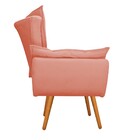 Kit 02 Poltronas Apolo Palito Mel Suede Coral - Amarena Móveis