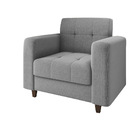 Kit 02 Poltronas Arezzo Linho Pés Chanfrado Tabaco D01 - D'ro