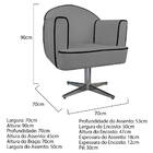 Kit 02 Poltronas Athena Base Giratória Metal Corano - Amarena