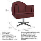 Kit 02 Poltronas Athena Base Giratória Metal Corano - Doce So