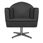 Kit 02 Poltronas Athena Base Giratória Metal Linho - Amarena