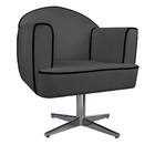 Kit 02 Poltronas Athena Base Giratória Metal Linho - Doce Son