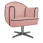 Kit 02 Poltronas Athena Base Giratória Metal Linho - Doce Son