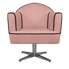 Kit 02 Poltronas Athena Base Giratória Metal Linho - Doce Son