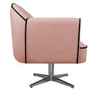 Kit 02 Poltronas Athena Base Giratória Metal Suede - Amarena