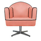 Kit 02 Poltronas Athena Base Giratória Metal Suede - Amarena