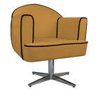 Kit 02 Poltronas Athena Base Giratória Metal Suede - Amarena