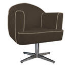 Kit 02 Poltronas Athena Base Giratória Metal Suede - Amarena