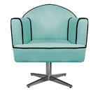 Kit 02 Poltronas Athena Base Giratória Metal Suede - Amarena