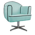 Kit 02 Poltronas Athena Base Giratória Metal Suede - Amarena