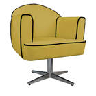 Kit 02 Poltronas Athena Base Giratória Metal Suede - Amarena