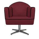 Kit 02 Poltronas Athena Base Giratória Metal Suede - Amarena