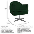 Kit 02 Poltronas Athena Base Giratória Metal Suede - Doce Son